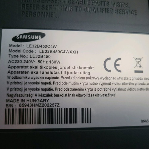Samsung LCD TV LE32B450C4W 32'' HD Ready like new