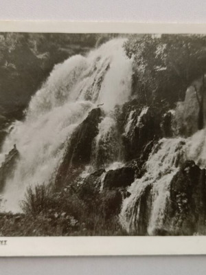 Postcard Edessa - Waterfalls used, black and white