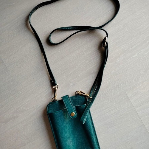Crossbody bag new green for mobile with compartments