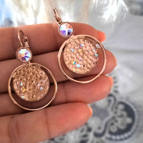 Don Joyelli jewelry set in rose gold tone, like new