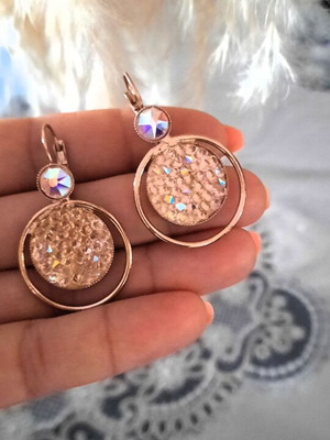 Don Joyelli jewelry set in rose gold tone, like new