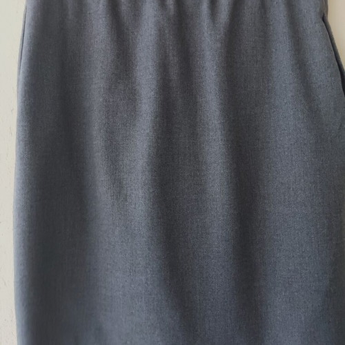 Mango women's grey mini pencil skirt with pockets, size 36