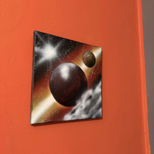 Aris Handmade Space Painting on Canvas New