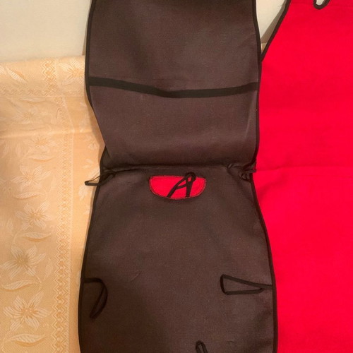 Red terry cloth style car seat covers new, 100% cotton, set of 2
