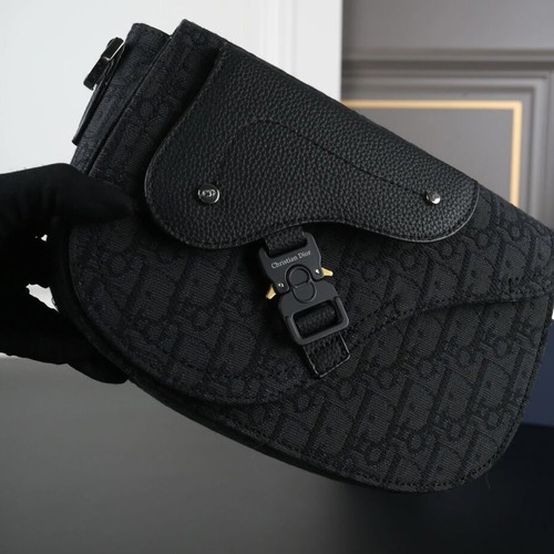Dior Men Saddle Bag new, black, crossbody
