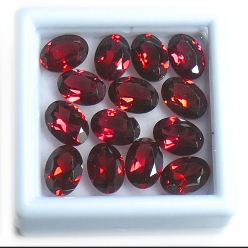 Red Garnet Afrika 14 Pieces New, Pyrope-Almandine Oval Cut