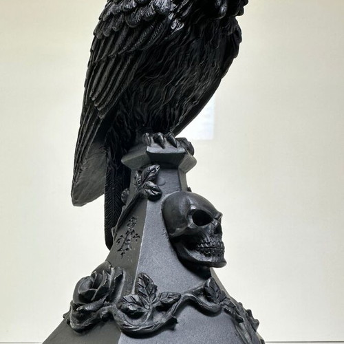 Alchemy Gothic candle holder, black resin, 17cm