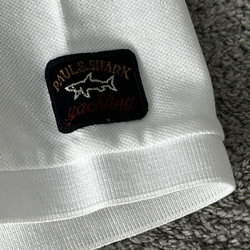 Paul & Shark Coastside Contrast Polo Shirt White M New