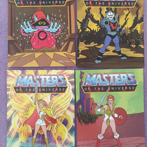 MOTU Mattel Super7 Collectible Cards Like New, Set of 4, 2018