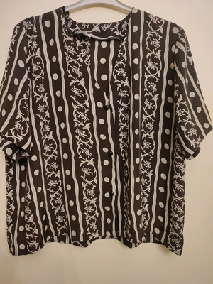 Oversized shirt short sleeve used size L black