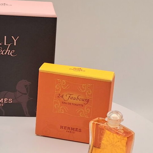 Hermès Caleche 7.5ml με λοσιόν σώματος 40ml και Hermès 24 Faubourg Pour Femme vintage μινιατούρα καινούργιο σετ