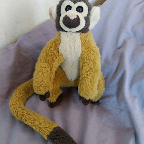 Plush monkey used with very long tail vintage