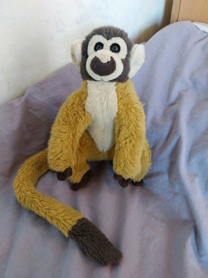 Plush monkey used with very long tail vintage