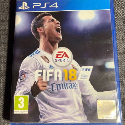 FIFA18 for PS4 used in excellent condition