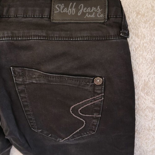 Staff Jeans & Co. women's skinny coated black pants size 26