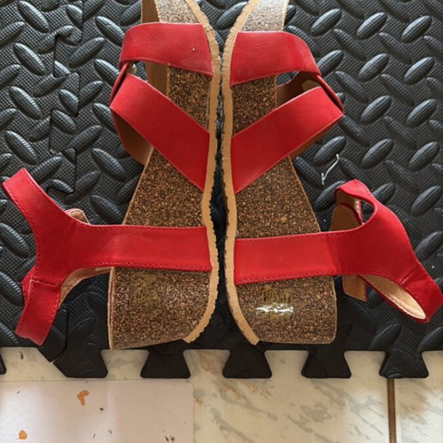 Women sandals, red, size 37, like new