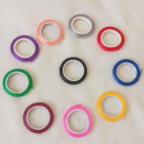 Thin Craft Ribbons Set of 10 Rolls, 5m Each, Color Mix