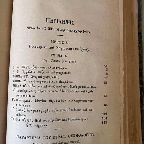 Stratiotikon Thesmologion Vougioukas volumes 7-8-9 used