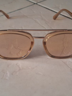 Quay Australia women's sunglasses used, pink gold mirror