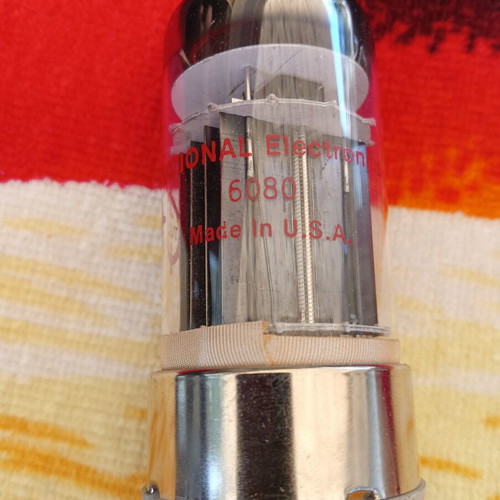Vacuum tube 6080 new, dual triode power type made in USA
