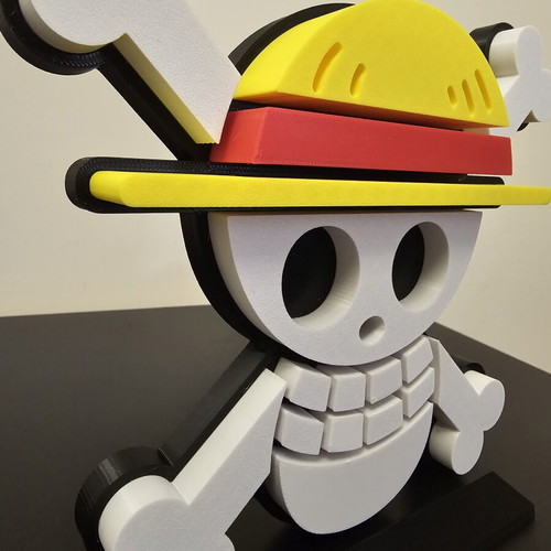 One Piece Skull 3D Printed Premium Display 20cm like new