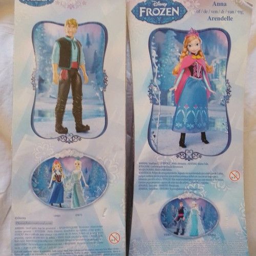 BarbiesDisney Frozen Prince Kristoff and Princess Anna dolls new, pack of 2
