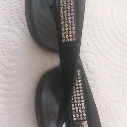 GF FERRE branded sunglasses with rhinestones, large, like new, black