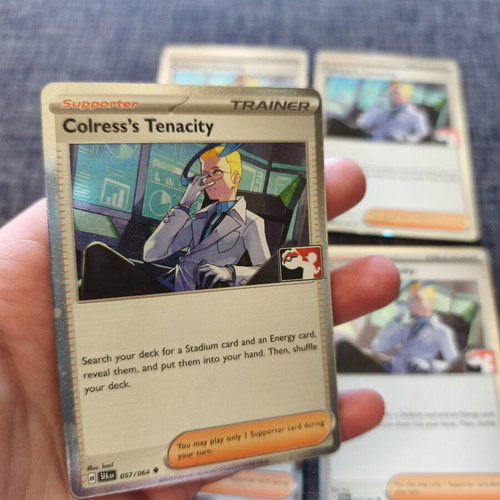 Colress's Tenacity supporter cards pack of 5 cosmo holo stamped