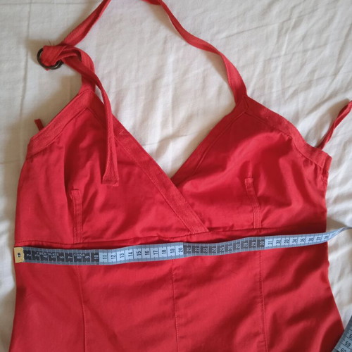 Vintage red halter mini dress Just In size M like new