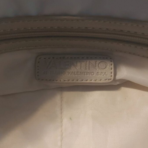 Valentino beige shoulder tote with red heart like new, large size