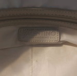 Valentino beige shoulder tote with red heart like new, large size