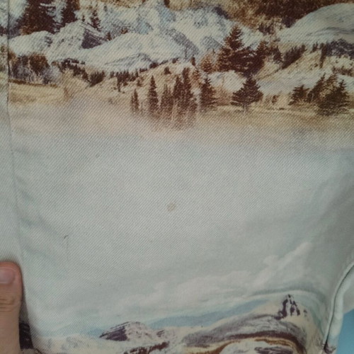 Urban Outfitters high-waisted jeans used with multicolor design