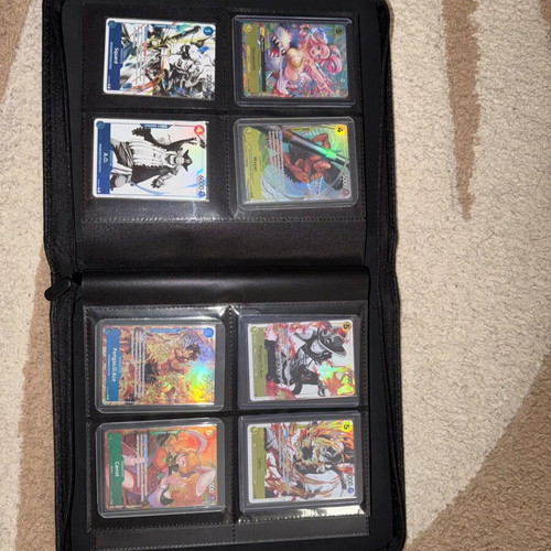 One Piece Card Game full collection with starter decks and rare cards