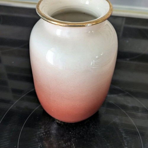 Vintage ceramic vase like new, brown gold from the '80s