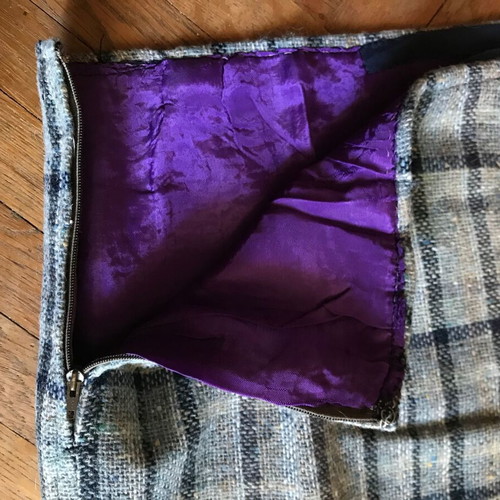 Handmade women's checked skirt size L new