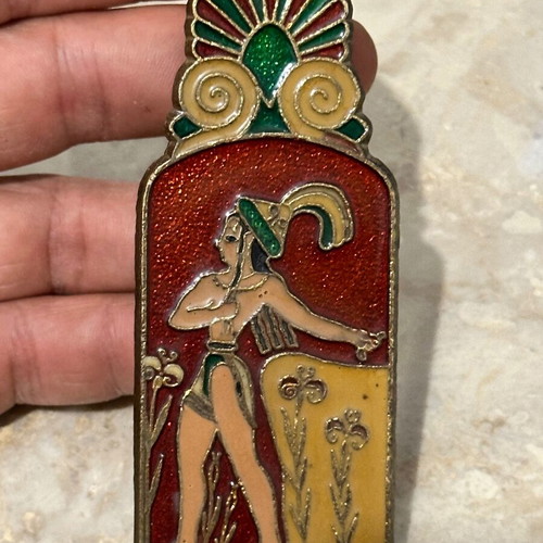 Greek connector from 1970s brass and enamel like new