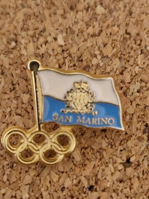 Olympic Games pin with San Marino flag