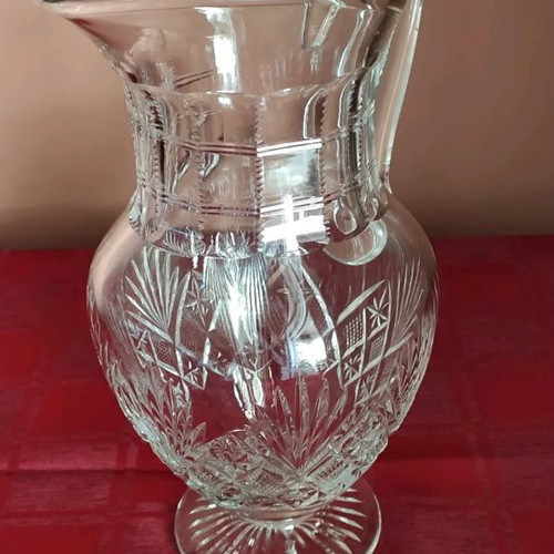 Crystal Pitcher with Engraving like new