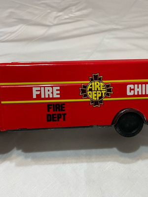 Japanese Tin Fire Truck Toy Like New