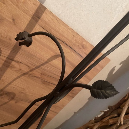 Set of 2 metal wedding candle holders used