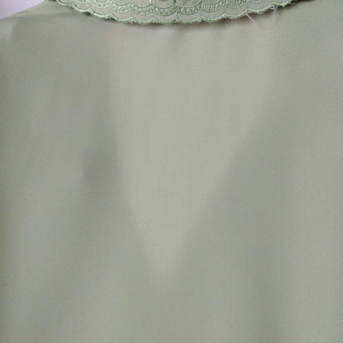 Vintage romantic shirt sage green embroidered collar size L like new