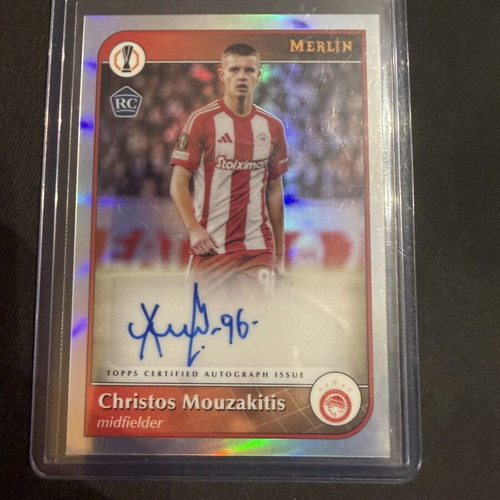 Topps 2024-25 Merlin UEFA Club Competitions Christos Mouzakitis RC card like new