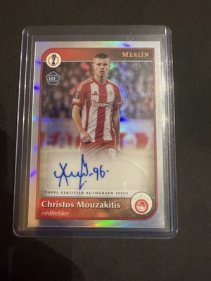 Topps 2024-25 Merlin UEFA Club Competitions Christos Mouzakitis RC card like new