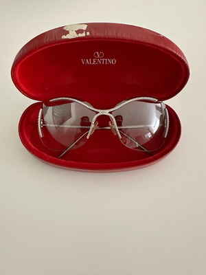 Valentino винтидж очила от 90-те с кристали като нови, сребристи