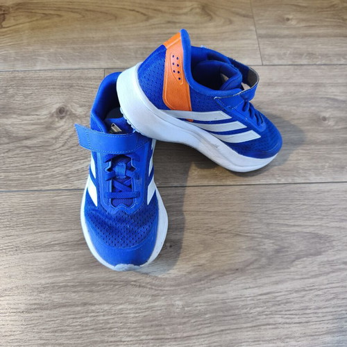 Adidas kids' blue athletic shoes size 31.5 used
