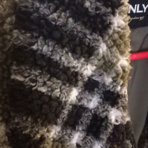 Sherpa style coat like new, size L, warm and cozy