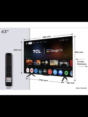 TCL QLED Google TV 43 ιντσών καινούργιο