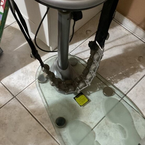 Massage machine used with two straps