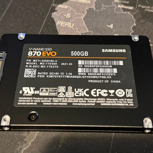 Samsung 870 EVO 500GB SSD solid state drive