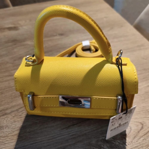 Stradivarius yellow hand bag new with strap